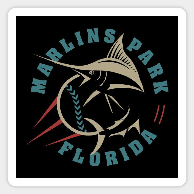 Marlins Park Florida Baseball Sticker by Toogoo